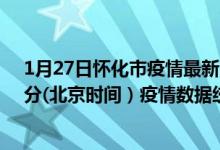 1月27日怀化市疫情最新消息-怀化市截至1月27日23时30分(北京时间）疫情数据统计