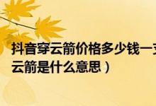 抖音穿云箭价格多少钱一支（穿云箭多少钱一个,抖音里的穿云箭是什么意思）