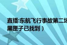 直播:东航飞行事故第二场新闻发布会（东航客机MU5735黑匣子已找到）