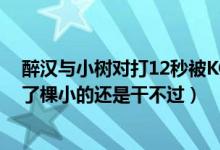 醉汉与小树对打12秒被KO三次现场画面曝光（网友戏称挑了棵小的还是干不过）
