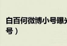 白百何微博小号曝光（超级玛丽萌是白百何小号）