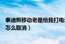泰迪熊移动老是给我打电话怎么办(泰迪熊移动号码被标记怎么取消)
