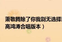 萧敬腾除了你我别无选择现场版（怎么说我不爱你萧敬腾和高鸿涛合唱版本）