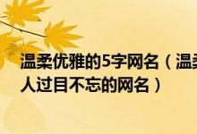 温柔优雅的5字网名（温柔干净的网名_恬静淡雅的网名_让人过目不忘的网名）