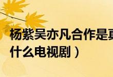 杨紫吴亦凡合作是真的假的(杨紫吴亦凡合作什么电视剧)