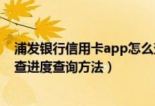 浦发银行信用卡app怎么查进度查询（浦发银行信用卡app查进度查询方法）