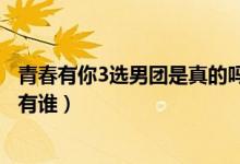 青春有你3选男团是真的吗（青春有你3男团选手成员名单都有谁）