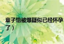 章子怡被爆疑似已经怀孕（章子怡肚子明显变大难道是怀孕了）