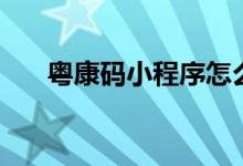 粤康码小程序怎么弄（具体操作步骤）