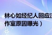 林心如经纪人回应注销工作室(林心如注销工作室原因曝光)