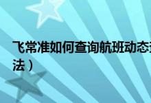 飞常准如何查询航班动态查询（飞常准查询航班动态查询方法）