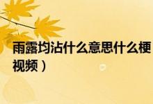 雨露均沾什么意思什么梗（宋小宝雨露均沾台词和甄嬛后传视频）
