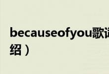 becauseofyou歌词（becauseofyou歌曲介绍）