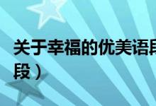 关于幸福的优美语段（盘点关于幸福的优美语段）