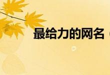 最给力的网名（给力的网名集锦）