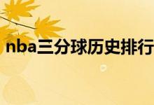 nba三分球历史排行榜（前五名你都认识吗）