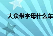 大众带字母什么车（大众带字母车介绍）