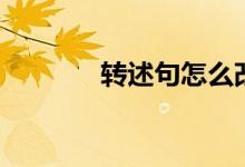 转述句怎么改（本文告诉你）