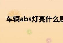 车辆abs灯亮什么原因（这些原因要知道）