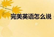 完美英语怎么说（完美英文造句示例）