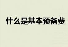 什么是基本预备费（关于基本预备费介绍）