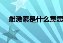 雌激素是什么意思（雌激素的相关知识）