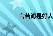 言若海是好人吗（扮演者是谁）