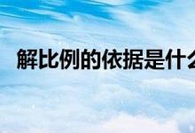 解比例的依据是什么(解比例的依据介绍)