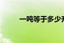 一吨等于多少升（是怎么换算的）