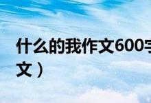 什么的我作文600字（什么的我作文600字范文）