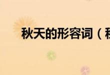 秋天的形容词（秋天的形容词有什么）