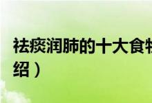 祛痰润肺的十大食物（祛痰润肺的十大食物介绍）