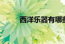 西洋乐器有哪些（西洋乐器举例）