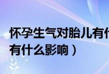 怀孕生气对胎儿有什么影响（孕期生气对胎儿有什么影响）