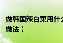 做韩国辣白菜用什么料（韩国辣白菜用的料的做法）