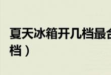 夏天冰箱开几档最合适(夏天冰箱应该调到几档)
