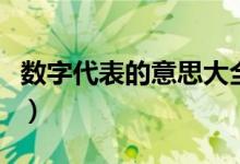 数字代表的意思大全（数字代表什么意思大全）