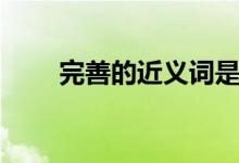 完善的近义词是什么（完善的意思）