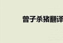 曾子杀猪翻译（曾子杀猪译文）