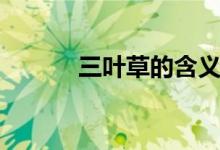 三叶草的含义（三叶草的寓意）