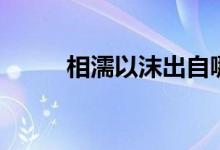 相濡以沫出自哪里（是什么意思）