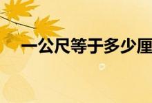 一公尺等于多少厘米（一公尺是几厘米）
