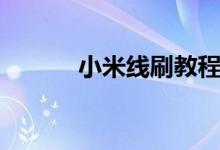 小米线刷教程（操作方法如下）