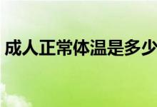 成人正常体温是多少度（成人正常体温简述）