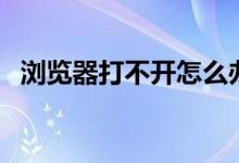 浏览器打不开怎么办（下面介绍具体步骤）