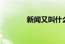 新闻又叫什么（新闻的简介）