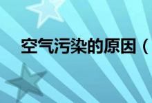 空气污染的原因（空气污染的三大原因）