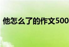 他怎么了的作文500字（他怎么了作文范文）