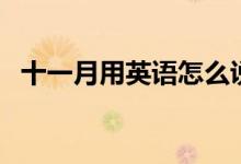 十一月用英语怎么说（十一月英文是什么）