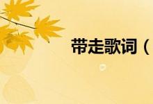 带走歌词（歌曲带走歌词）